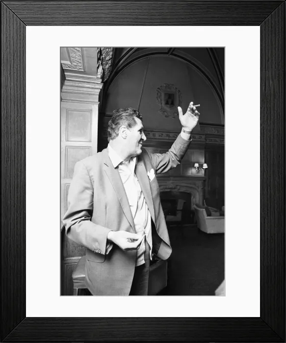 Framed Print : Tommy Cooper seen here in the bar of The New Theatre, Oxford. 22nd March 1972 Framed Print : Tommy Cooper seen here in the bar of The New Theatre, Oxford. 22nd March 1972