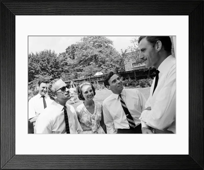 Framed Print : Garden Party at home of Graham Hill, Motor Racing Driver
