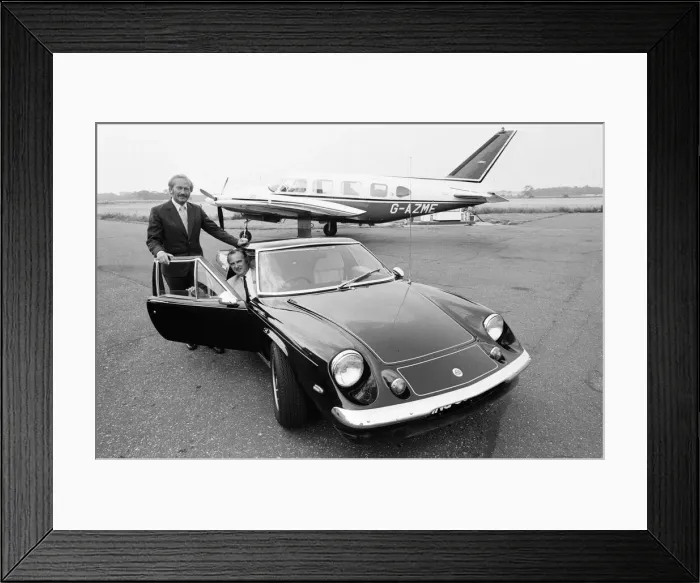 Framed Print : Colin Chapman (l) founder of the sports car company Lotus Cars Framed Print : Colin Chapman (l) founder of the sports car company Lotus Cars