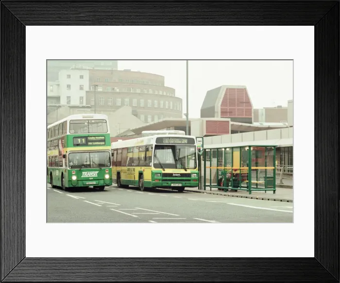 Framed Print : Middlesbrough Bus Station, 17th January 1996 Framed Print : Middlesbrough Bus Station, 17th January 1996
