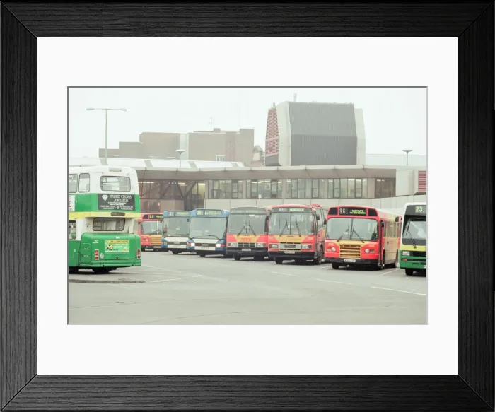Framed Print : Middlesbrough Bus Station, 17th January 1996 Framed Print : Middlesbrough Bus Station, 17th January 1996