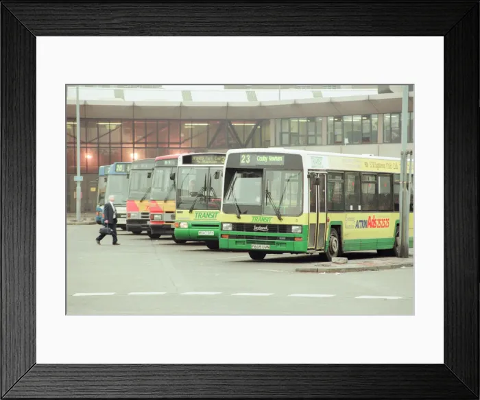 Framed Print : Middlesbrough Bus Station, 17th January 1996