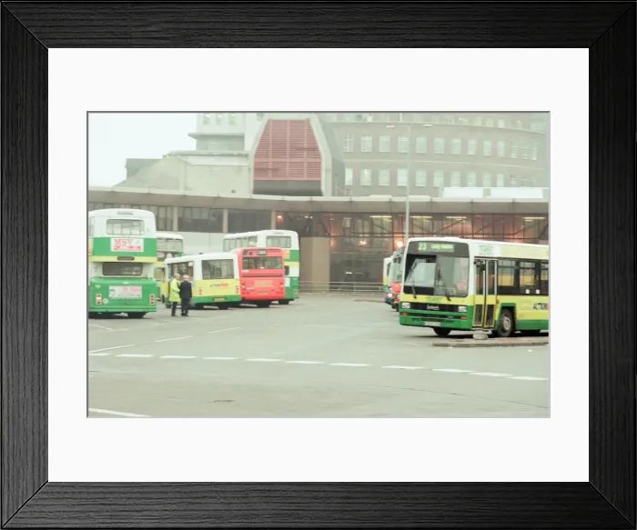 Framed Print : Middlesbrough Bus Station, 17th January 1996 Framed Print : Middlesbrough Bus Station, 17th January 1996