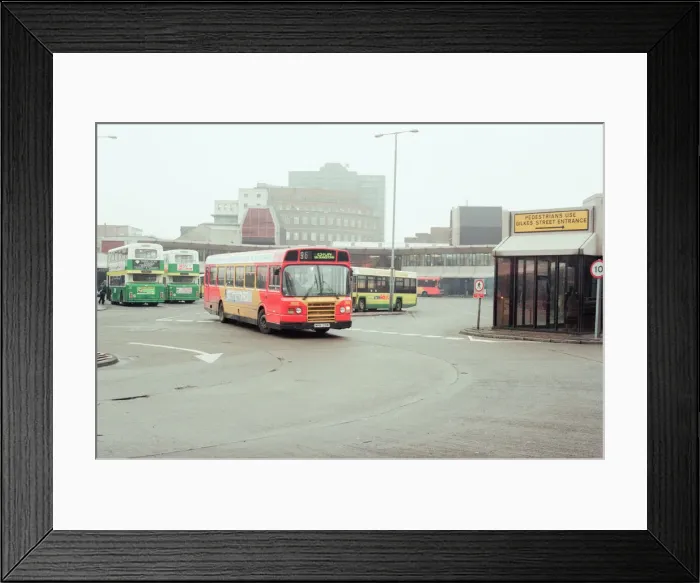 Framed Print : Middlesbrough Bus Station, 17th January 1996