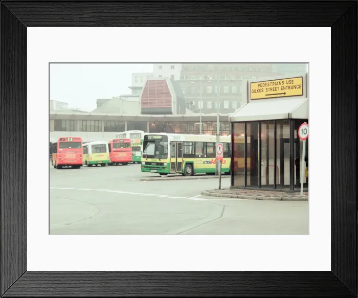Framed Print : Middlesbrough Bus Station, 17th January 1996 Framed Print : Middlesbrough Bus Station, 17th January 1996