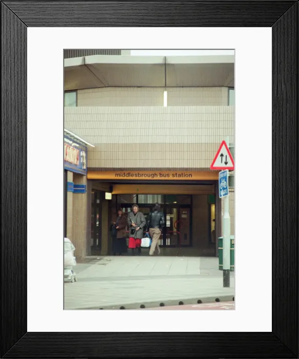 Framed Print : Middlesbrough Bus Station, 17th January 1996 Framed Print : Middlesbrough Bus Station, 17th January 1996