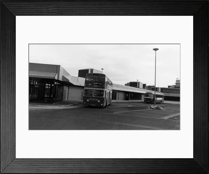 Framed Print : Middlesbrough Bus Station, Teesside, 29th September 1982 Framed Print : Middlesbrough Bus Station, Teesside, 29th September 1982