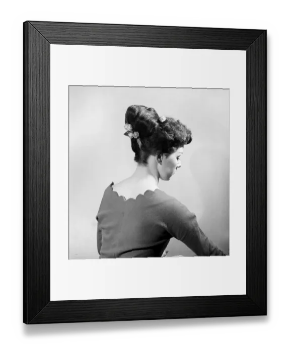 Framed Print : Fashion: Hair styles by Raymond. April 1956 B475-010 Framed Print : Fashion: Hair styles by Raymond. April 1956 B475-010