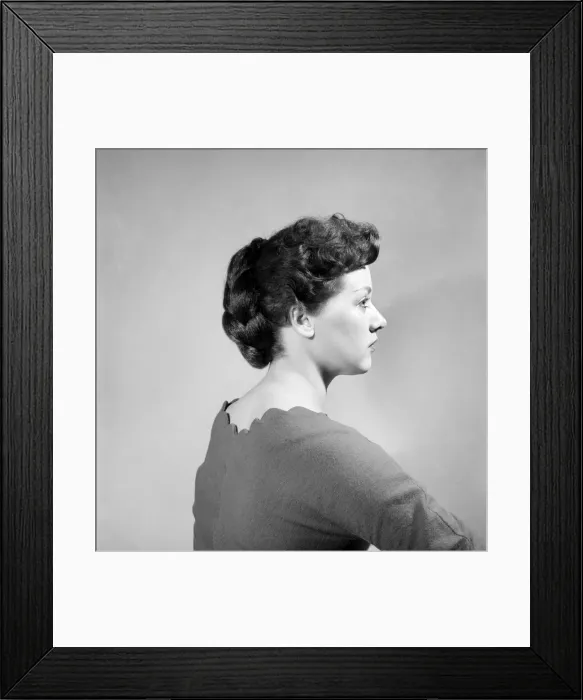Framed Print : Fashion: Hair styles by Raymond. April 1956 B475-009 Framed Print : Fashion: Hair styles by Raymond. April 1956 B475-009