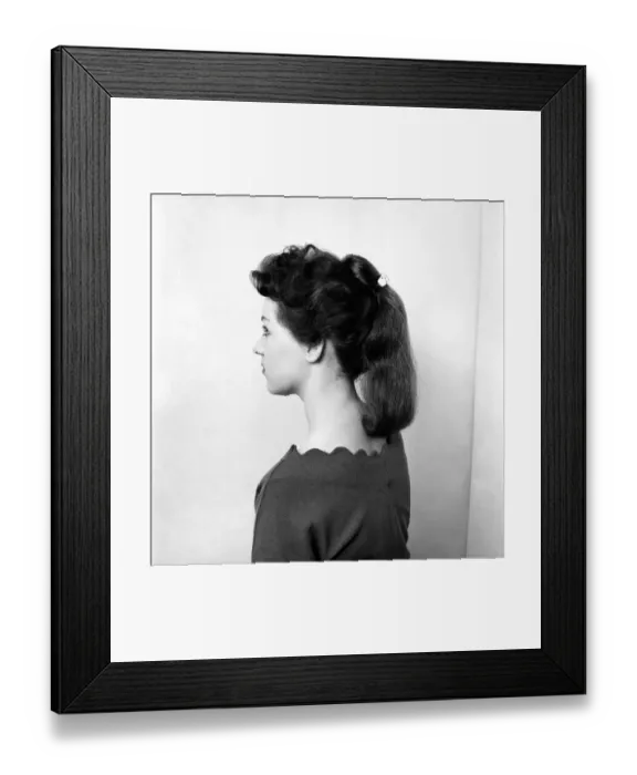 Framed Print : Fashion: Hair styles by Raymond. April 1956 B475-013 Framed Print : Fashion: Hair styles by Raymond. April 1956 B475-013