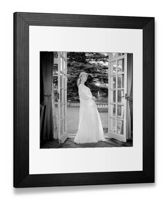 Framed Print : Actresses and models take part in a 18th century fashion parade at Pinewood Studios
