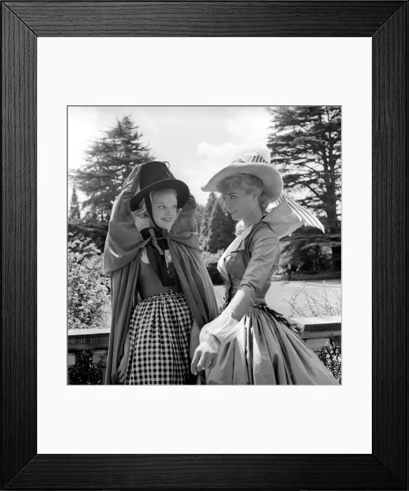 Framed Print : Actresses and models take part in a 18th century fashion parade at Pinewood Studios Framed Print : Actresses and models take part in a 18th century fashion parade at Pinewood Studios