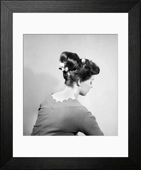 Framed Print : Fashion: Hair styles by Raymond. April 1956 B475-012