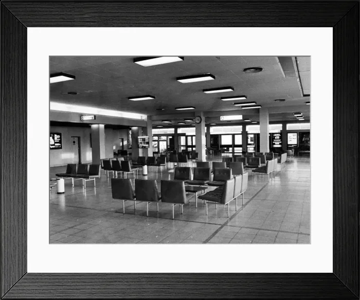 Framed Print : The departure lounge at Teesside Airport. 8th February 1972 Framed Print : The departure lounge at Teesside Airport. 8th February 1972