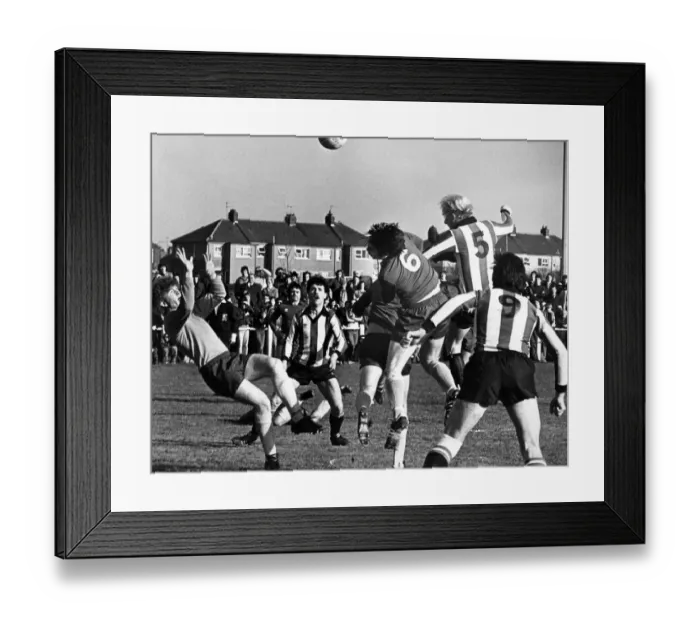 Framed Print : Guisborough Town F. C. 1- 0 Windsor & Eton football match. 1st March 1980 Framed Print : Guisborough Town F. C. 1- 0 Windsor & Eton football match. 1st March 1980