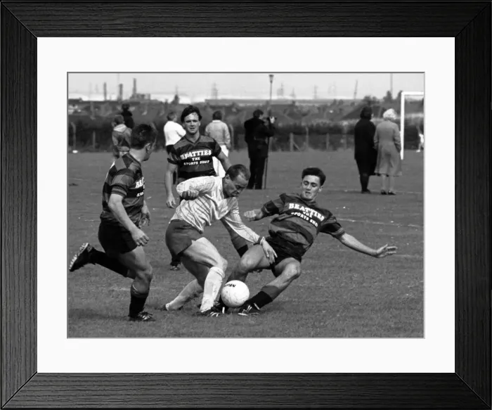 Framed Print : Red Rose 3-3 Billingham Constitutional, Teesborough League match at Prissick Base Framed Print : Red Rose 3-3 Billingham Constitutional, Teesborough League match at Prissick Base
