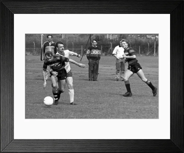 Framed Print : Red Rose 3-3 Billingham Constitutional, Teesborough League match at Prissick Base