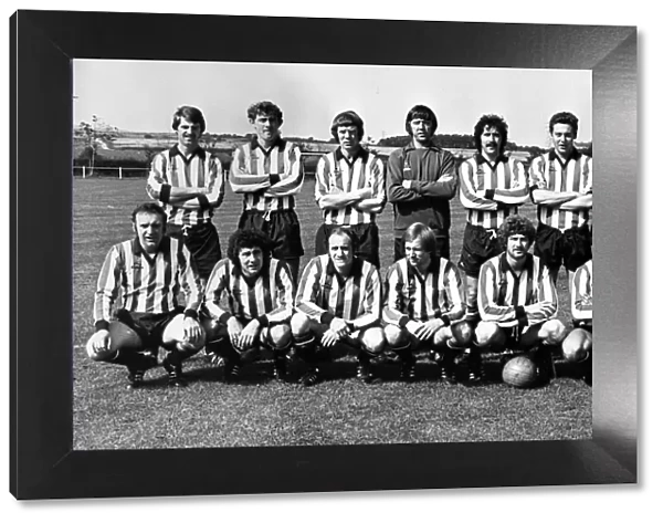 Guisborough Town F. C. - Back row l-r Les Scott, Stan Webb, Alec Smith, Dennis Wheeler