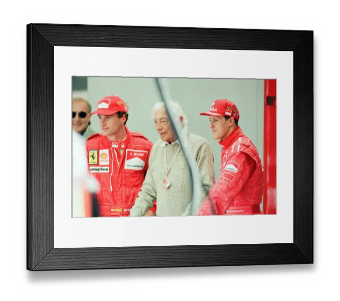 Framed Print : Eddie Irvine & Michael Schumacher, Ferrari Motor Racing Drivers Framed Print : Eddie Irvine & Michael Schumacher, Ferrari Motor Racing Drivers