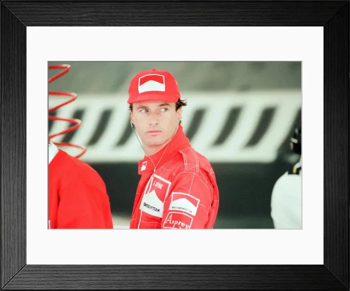 Framed Print : Eddie Irvine, Ferrari Motor Racing Driver, pictured at Qualifying session Framed Print : Eddie Irvine, Ferrari Motor Racing Driver, pictured at Qualifying session