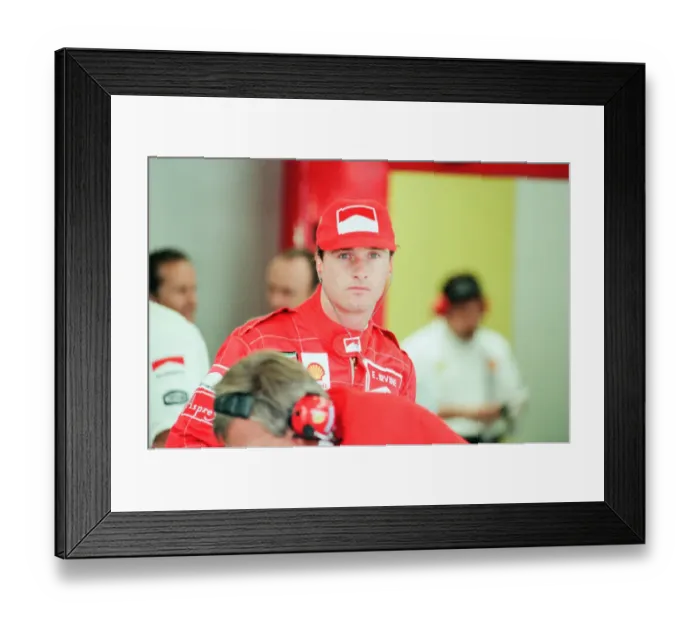 Framed Print : Eddie Irvine, Ferrari Motor Racing Driver, pictured at Qualifying session Framed Print : Eddie Irvine, Ferrari Motor Racing Driver, pictured at Qualifying session