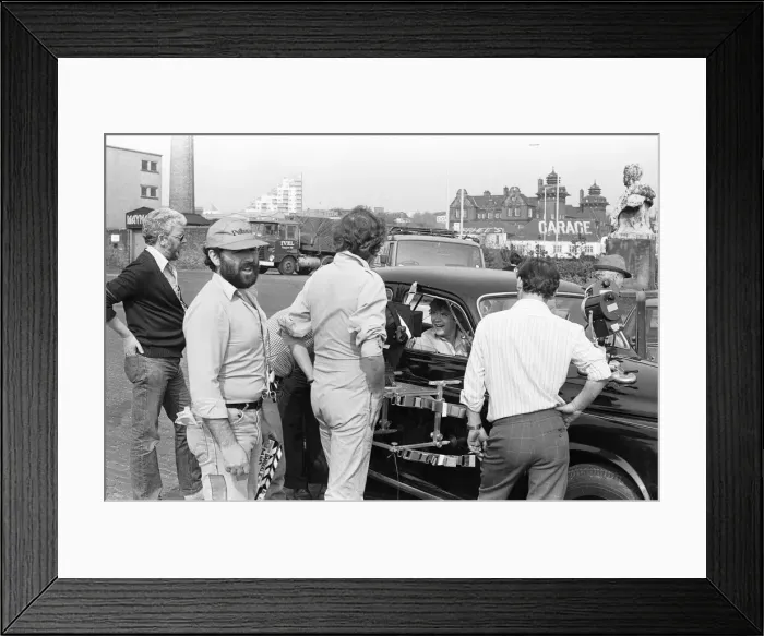 Framed Print : Actor Benedict Taylor seen here on Tyneside during a break in the filming of the mini Framed Print : Actor Benedict Taylor seen here on Tyneside during a break in the filming of the mini