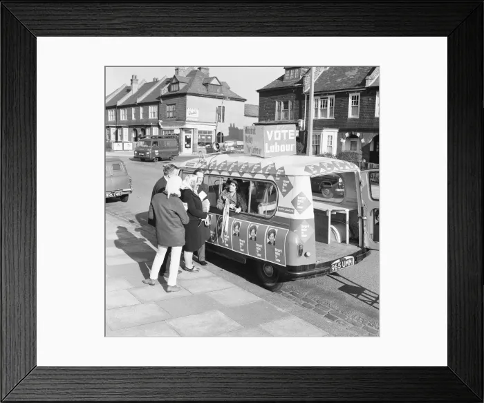 Framed Print : Labour MP Margaret McKay has bought an ice cream van from which to canvass her Framed Print : Labour MP Margaret McKay has bought an ice cream van from which to canvass her