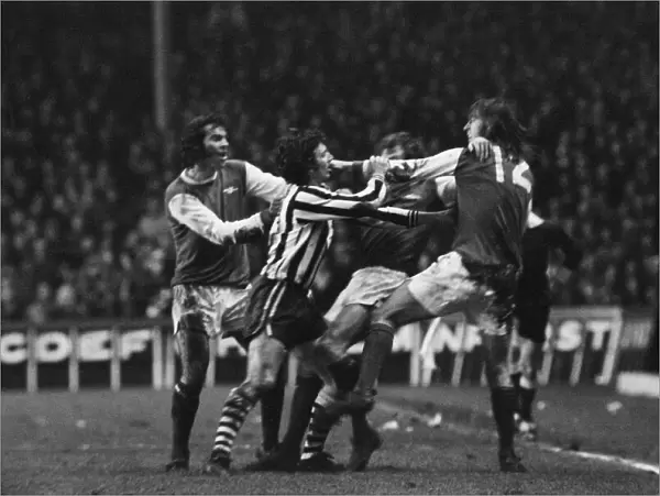 Arsenal 2-2 Newcastle, League Division One match at Highbury, Saturday 27th January 1973