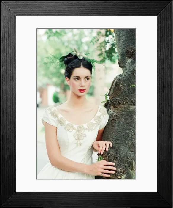 Framed Print : Model wearing Wedding Dress. Your Wedding Supplement, 23rd August 1995