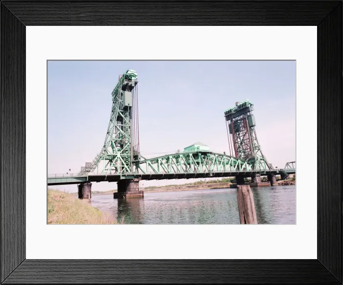 Framed Print : Tees Newport Bridge, Middlesbrough, 17th July 1989 Framed Print : Tees Newport Bridge, Middlesbrough, 17th July 1989