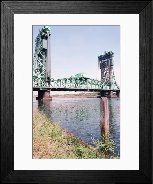 Framed Print : Tees Newport Bridge, Middlesbrough, 17th July 1989 Framed Print : Tees Newport Bridge, Middlesbrough, 17th July 1989