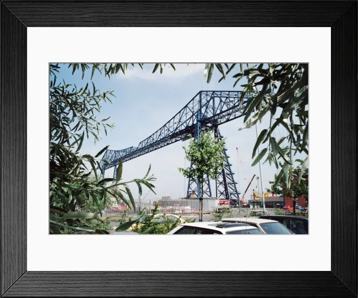 Framed Print : Tees Transporter Bridge, Middlesbrough, 17th July 1989 Framed Print : Tees Transporter Bridge, Middlesbrough, 17th July 1989