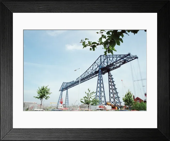 Framed Print : Tees Transporter Bridge, Middlesbrough, 17th July 1989 Framed Print : Tees Transporter Bridge, Middlesbrough, 17th July 1989