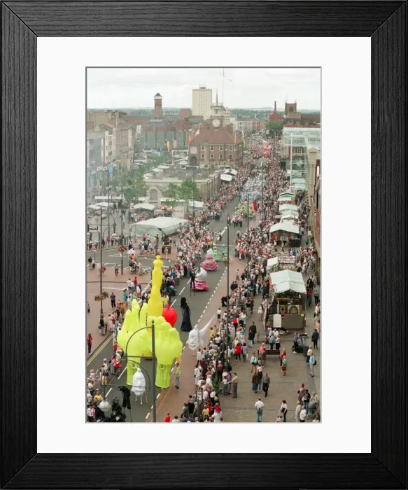Framed Print : Community Carnival at Stockton High Street, part of the Stockton Festival Framed Print : Community Carnival at Stockton High Street, part of the Stockton Festival