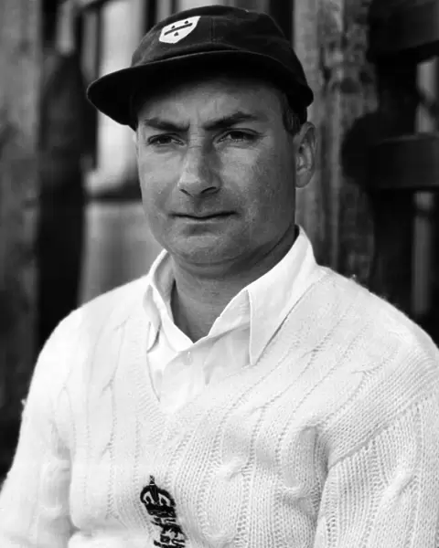 A portrait of English cricketer Don Kenyon. 27th April 1958