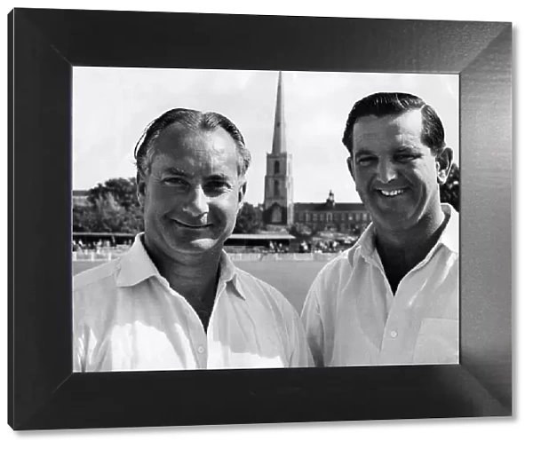 English cricketer Don Kenyon (left), man on the right to be confirmed. Circa 1964