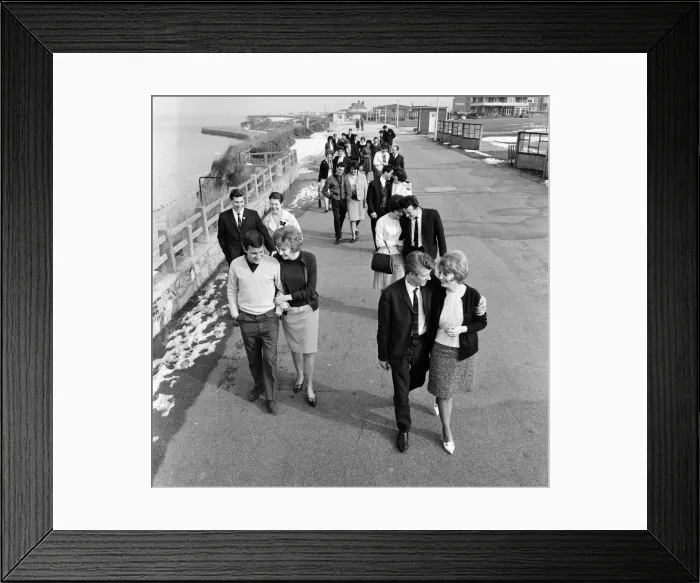 Framed Print : An after lunch walk on the promenade in the March sunshine Framed Print : An after lunch walk on the promenade in the March sunshine