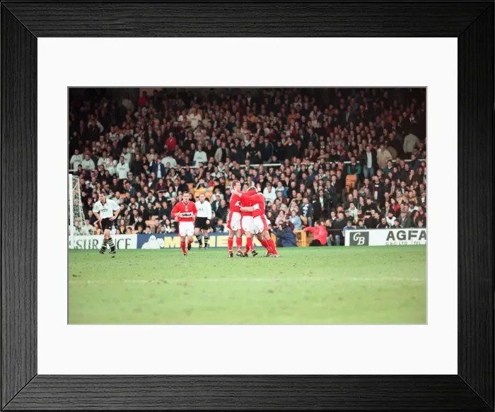 Framed Print : Port Vale 0 - 1 Middlesbrough, Division One match held at Vale Park. 24th April 1998 Framed Print : Port Vale 0 - 1 Middlesbrough, Division One match held at Vale Park. 24th April 1998