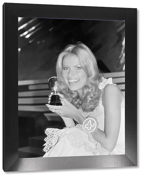 Dagmar Winkler, Miss Germany, Miss World Contestant, voted Miss Photogenic, pictured during rehearsals, London, 16th November 1977