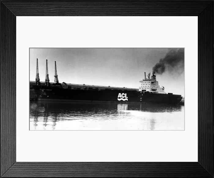 Framed Print : The Atlantic Conveyor, a British merchant navy ship, which was requisitioned during Framed Print : The Atlantic Conveyor, a British merchant navy ship, which was requisitioned during