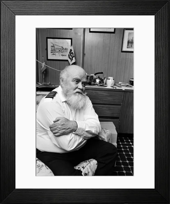 Framed Print : Captain Ian North of the Atlantic Conveyor, a British merchant navy ship Framed Print : Captain Ian North of the Atlantic Conveyor, a British merchant navy ship