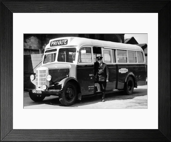 Framed Print : British Railways Bus, used to ferry fueling train crews from Saltley to various stations Framed Print : British Railways Bus, used to ferry fueling train crews from Saltley to various stations