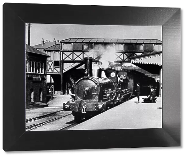 Steam Train at Kidderminster Town Train Station, Worcestershire, England, Circa 1908