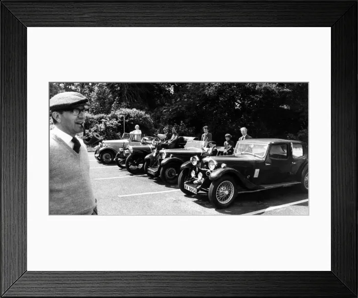 Framed Print : Proud parade of regal Rileys. Dressed for the part, Brian Cole frames a line up from Framed Print : Proud parade of regal Rileys. Dressed for the part, Brian Cole frames a line up from