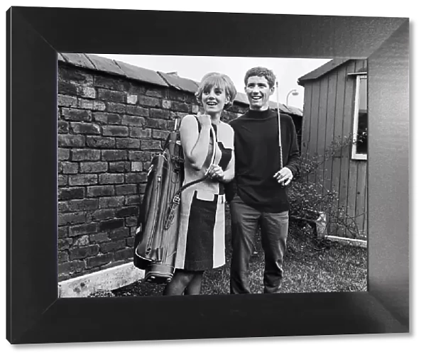 England footballer Alan Ball with his girlfriend Lesley Newton