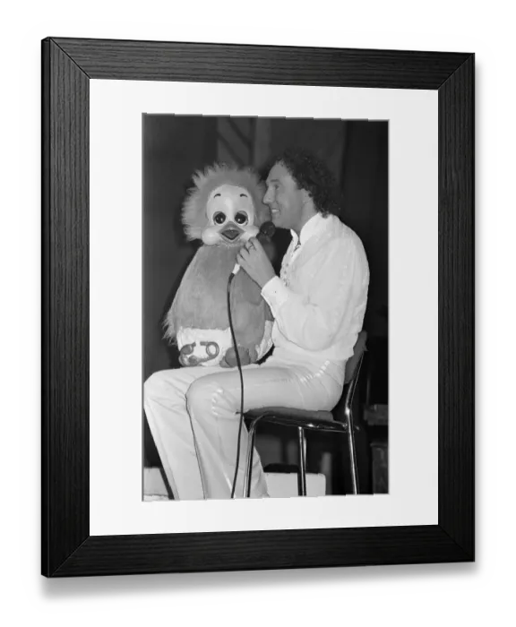Framed Print : Keith Harris, ventriloquist and dummy, Orville the Duck, 8th June 1983 Framed Print : Keith Harris, ventriloquist and dummy, Orville the Duck, 8th June 1983