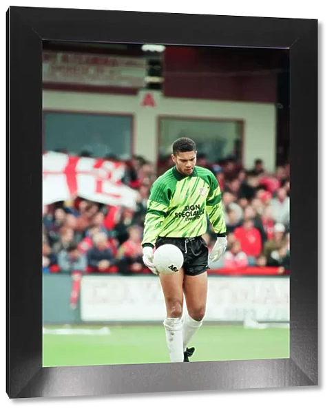Mark Gayle, Walsall Goalkeeper, in action, v Crewe Alexander, 16th May 1993