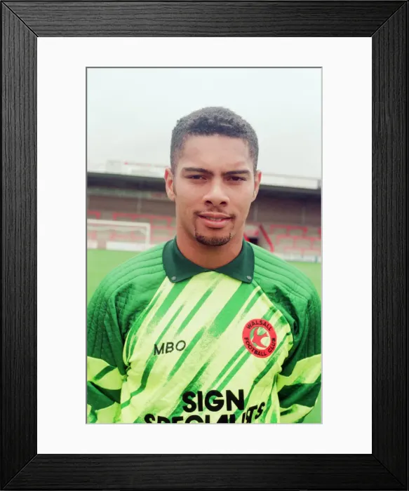 Framed Print : Mark Gayle, Walsall Goalkeeper, Photo-call, 6th August 1993 Framed Print : Mark Gayle, Walsall Goalkeeper, Photo-call, 6th August 1993