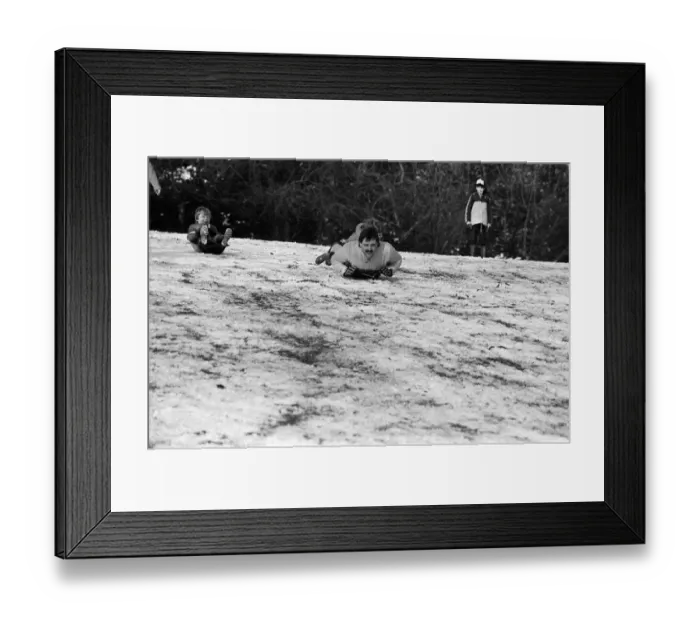 Framed Print : Sledging in Reading. 8th February 1986 Framed Print : Sledging in Reading. 8th February 1986
