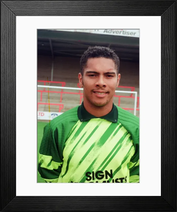 Framed Print : Mark Gayle, Walsall Goalkeeper, Photo-call, 12th August 1992 Framed Print : Mark Gayle, Walsall Goalkeeper, Photo-call, 12th August 1992